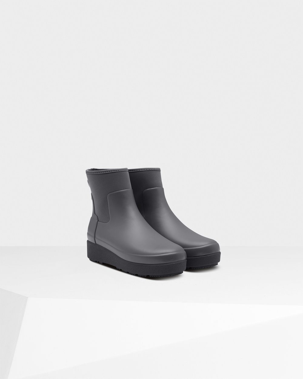Botas Creeper Hunter Feminina Cinzentas - Refined Slim Fit Neoprene Chelsea - 98JQSWDZV